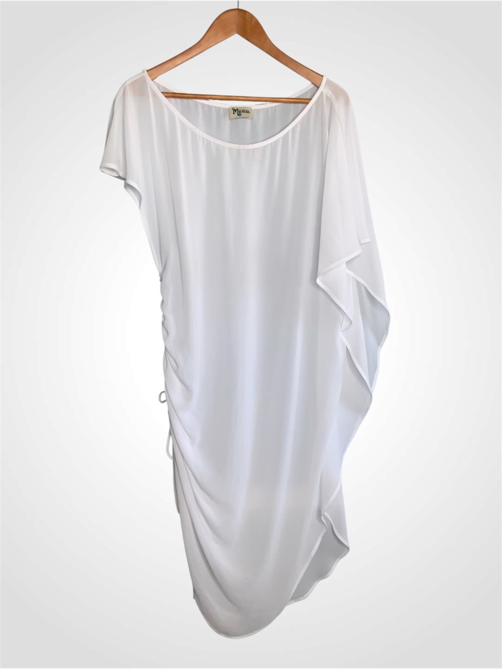 Show Me Your Mumu White Cinched Side Beach Cover One Size
